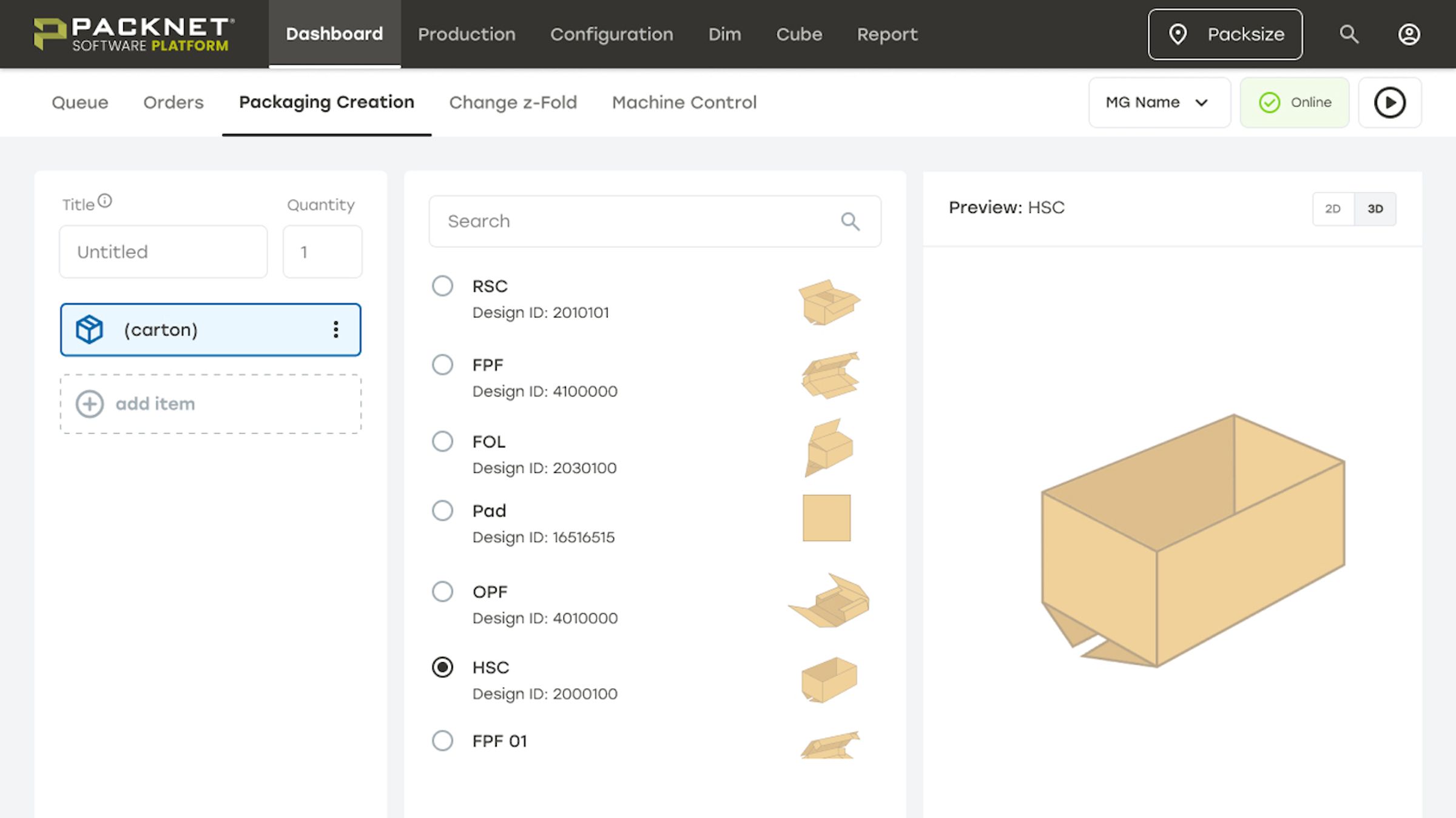 PackNet Software Platform