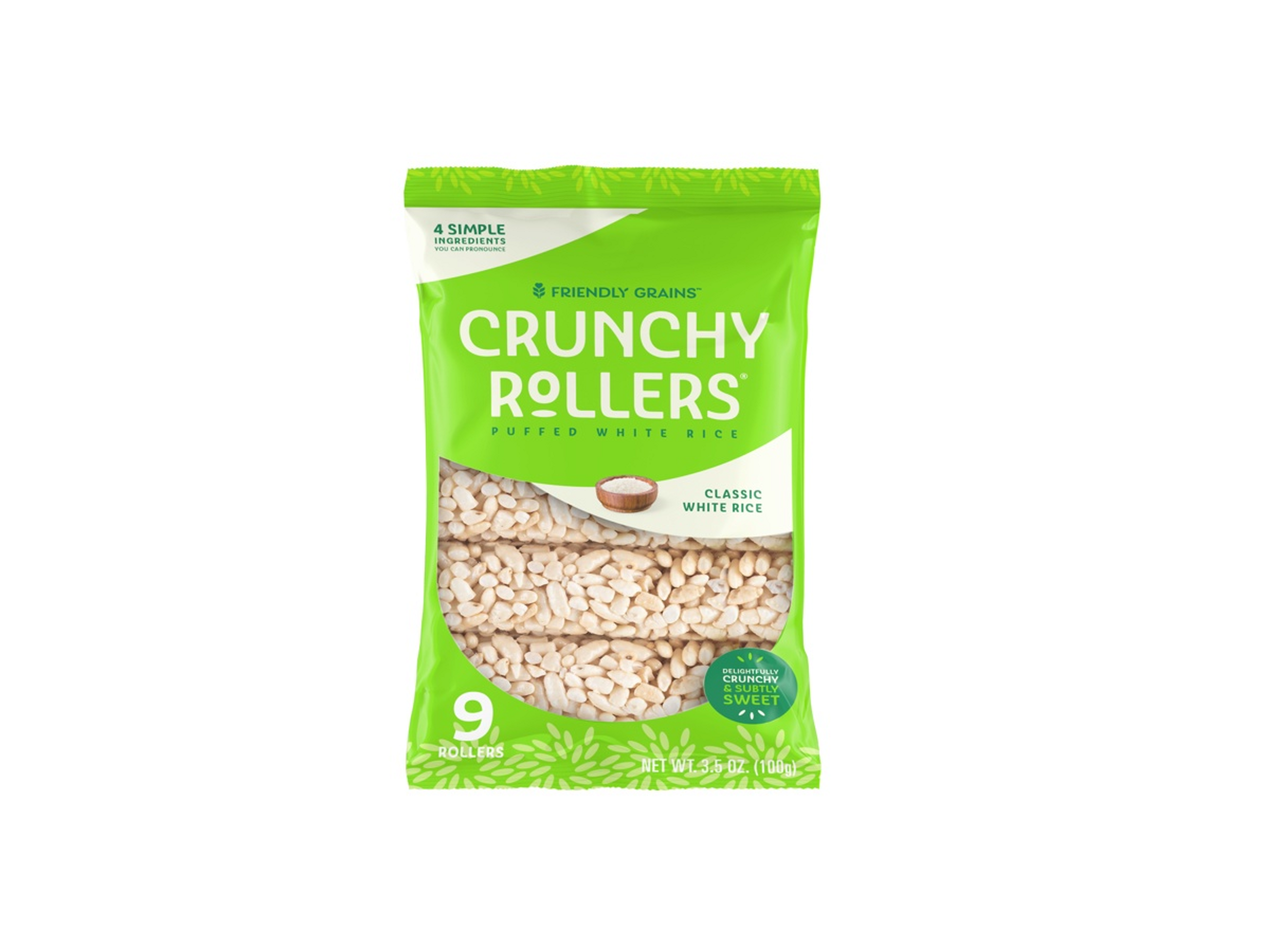 Friendly Grains Mini Crunchy Rollers - Classic White Rice