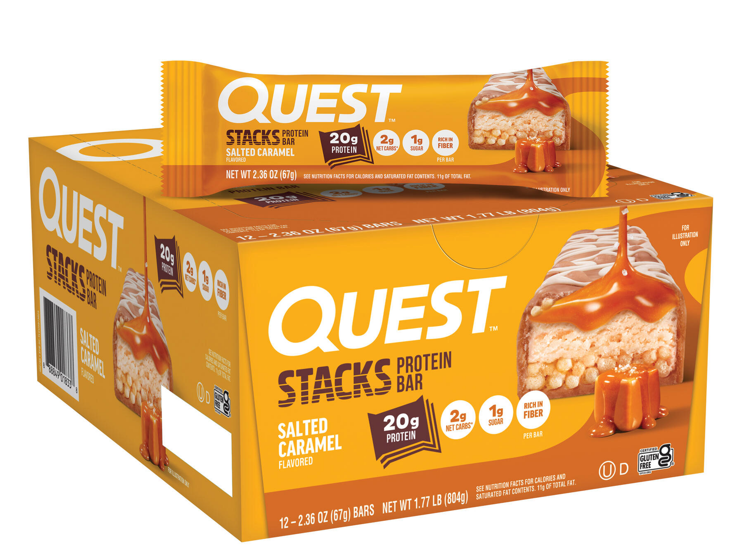 Quest Salted Caramel Stacked Bar