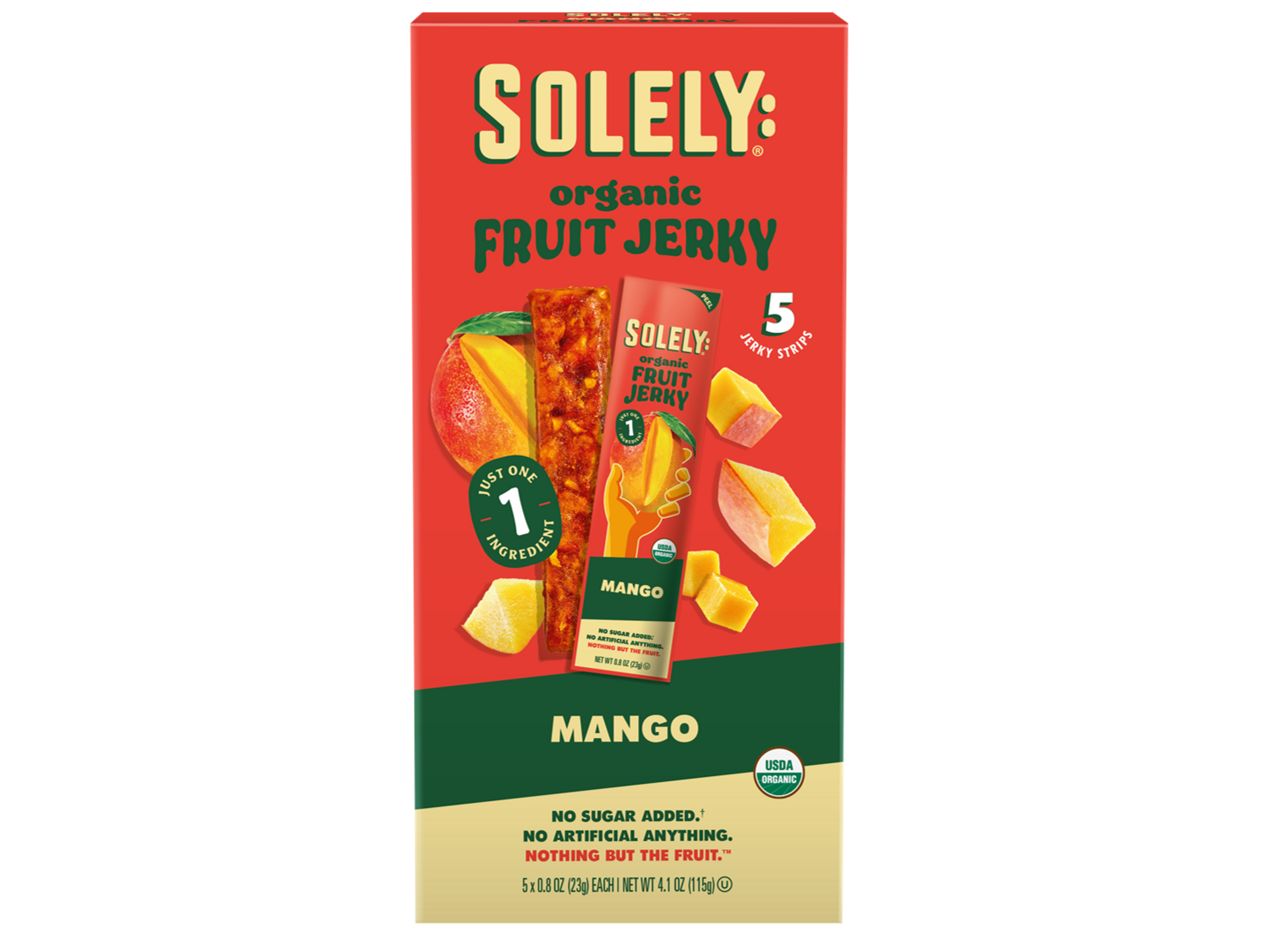 Solely: Mango & Strawberry Organic Fruit Jerky