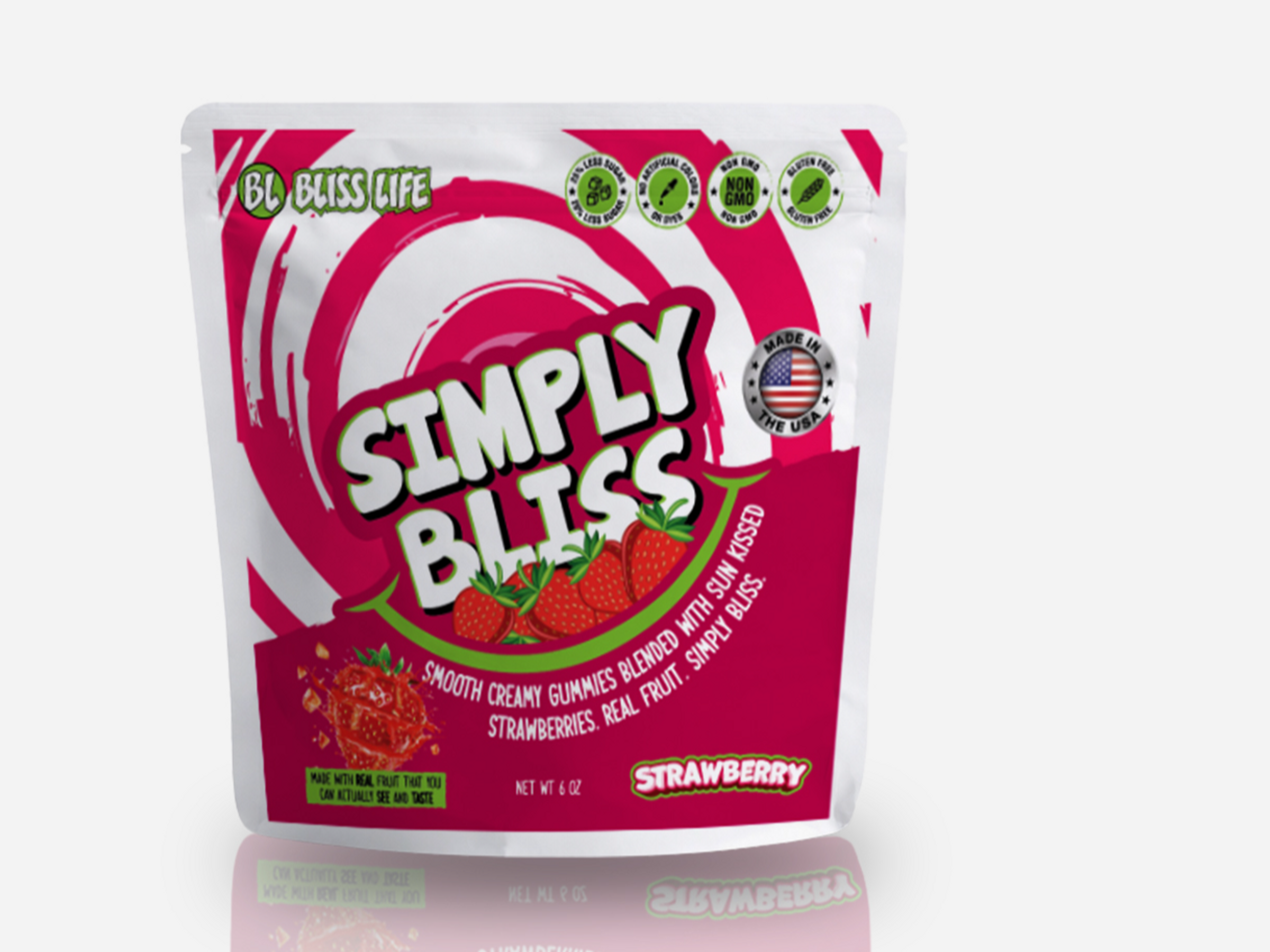 Simply Bliss - REAL Fruit Gummies - 25% Less Sugar - No Dyes