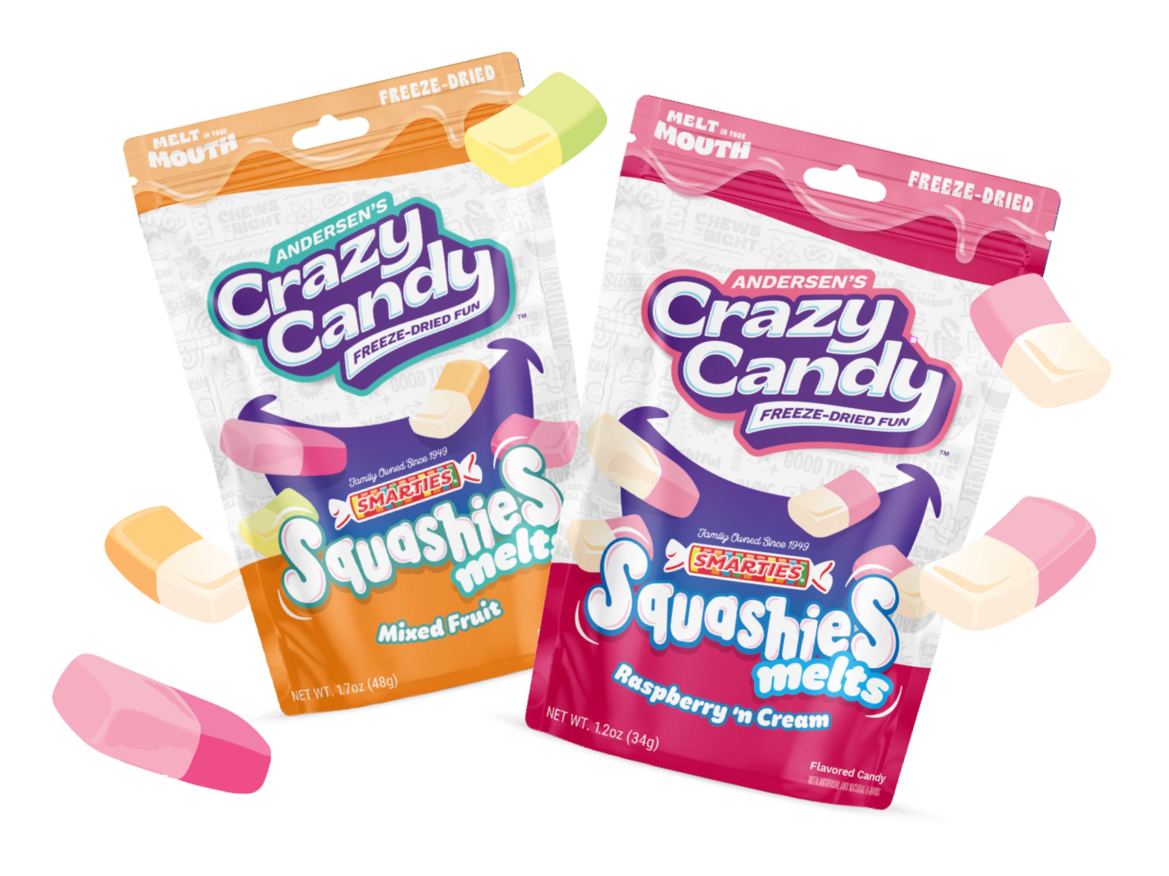 Squashies Melts Raspberry 'n Cream & Mixed Fruit