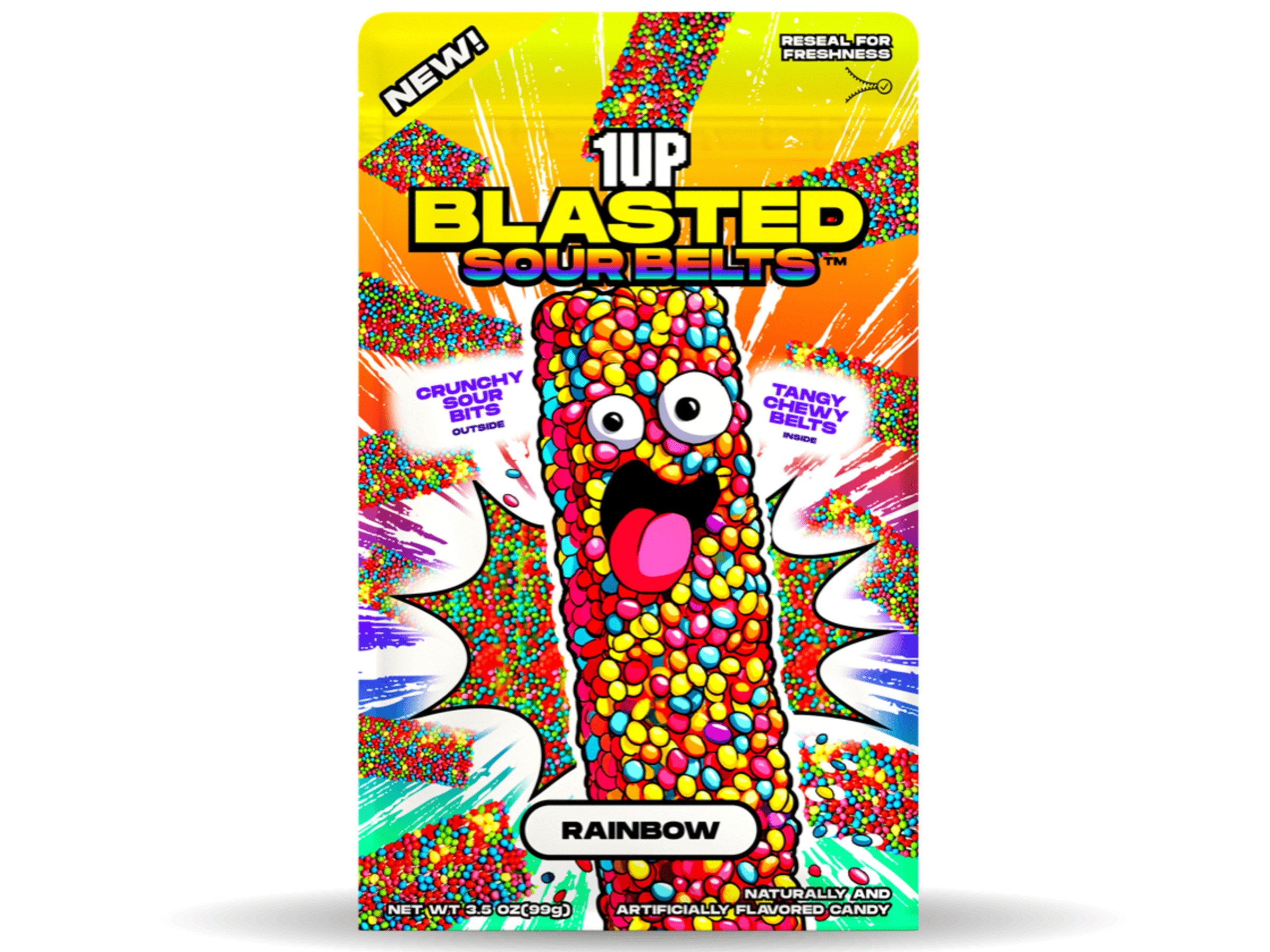 1UP Blasted Rainbow Sour Belts