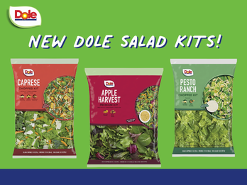 New from Dole: Caprese, Pesto Ranch & Apple Harvest Salad Kits