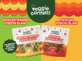 Veggie Confetti's Pickled Kimchi Slaw & Pickled Mango Fiesta Slaw