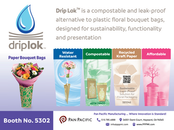 DripLok™ – Leak-Proof, Compostable, Paper Bouquet Bags