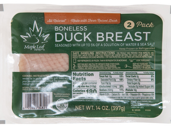 Maple Leaf Farms All Natural Boneless Duck Breast, 2 Pack
