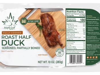 Maple Leaf Farms Roast Half Duck