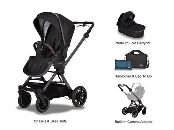 Mercedes Benz AMG GT² Pushchair in Charcoal Black
