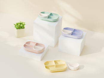 2angels Silicone Tableware | Portionplus Suction Plate