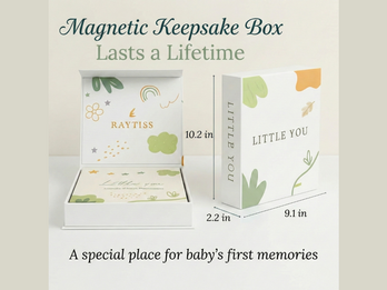 Raytiss Little You . Magnetic Keepsake Box for Baby\'s First Memor