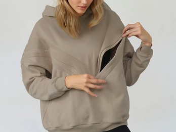 Isabella Organic Cotton Oversized Nursing Friendly Hoodie