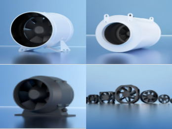 EC Inline Fans/Silenced Fans/PLASTIC EC INLINE FAN/DC AXIAL FAN