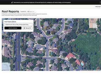 Get Roof Area Estimates and Reports starting at $0.98 per address