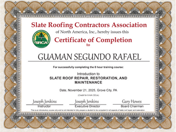 A Certificate of Completion is issued to all successful students.