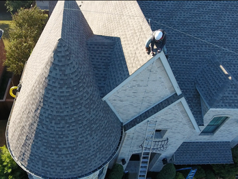 16:12 Sloped Roof Holiday Lights Install on Peak, Non-Penetrating