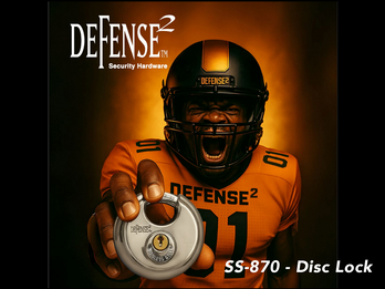 Defense2 Stainless Steel 2-3/4" Disc Lock - Keyed Disc Lock