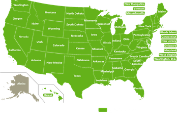 Licensed around USA from east to west