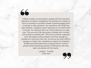 CSSM Client Testimonial