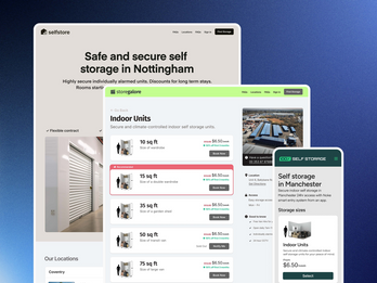 Fully branded self storage website