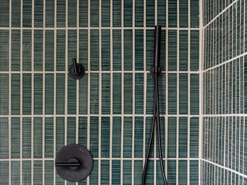 Green Vertical Shower Tile