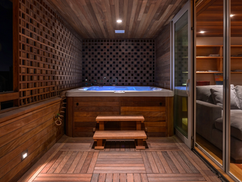 Cumaru Wood Deck Tiles and Ceiling
