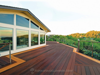 Ipe Wood Deck with Garapa Wood Border