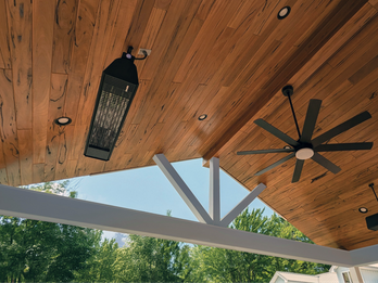 Pecky Bolivian Walnut Ceiling
