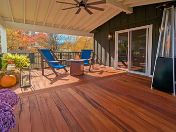 Tigerwood Deck with TimberTech Railing