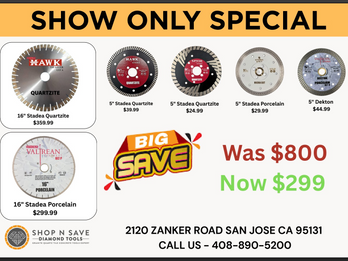 SHOW SPECIAL ** 2 BRIDGE SAW & 4 BLADES Worth $800 for $300