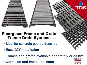 Fiberglass Frame and Grate Trench Drain Systems