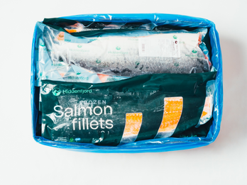 Frozen salmon fillet