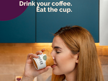 Drink your coffee Eat the cup