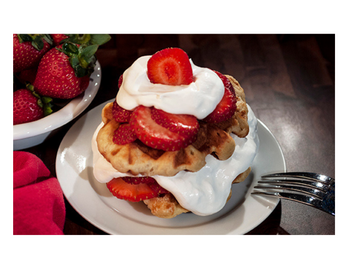 Strawberry Shortcake Waffle Delight