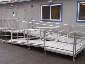 ADA Handicap Ramp and Platforms / Kee Safety Roof Edge Protection