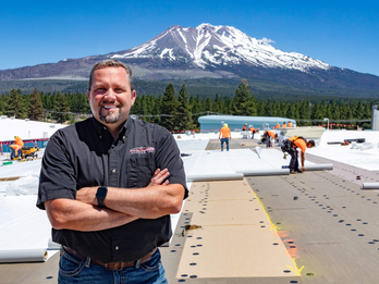 Pressure Point Roofing and Crystal Geyser Natural Spring Water.