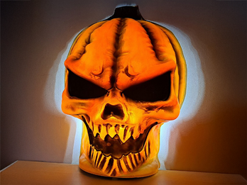 Giant Pumpkin Monster Wall Hanger Light