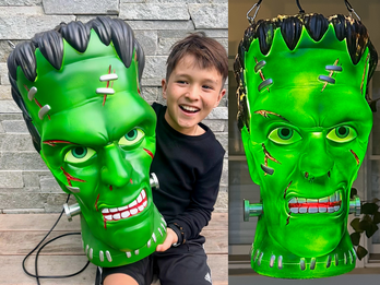 Giant Frankenstein Monster Outdoor Hanging Lantern Decor