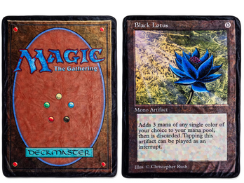 Magic: The Gathering Black Lotus Card Double-Sided Fleece Throw B