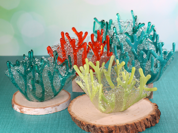 Coral Tealight Candle Holder