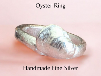 Oyster Ring- Fine Silver