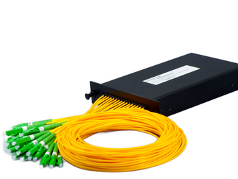 1x32 Splitter in LGX with 1.6mm leads, LC/APC connectors.