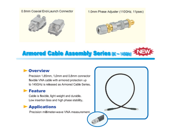 0.8mm End-Launch Connector, Armor Cable, 1.0mm Phase Adjuster