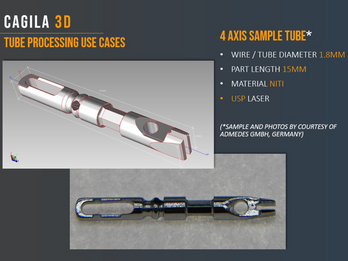 CAGILA 3D - Sample tube for 4 axis laser machine