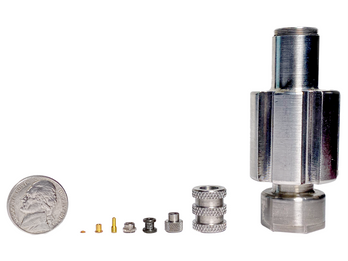 8 Parts compared to size of a nickel
