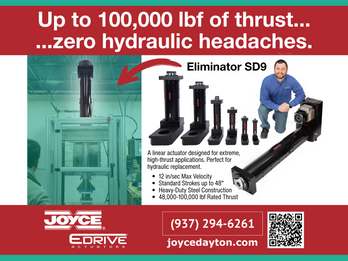 Up to 100,000 lbf of thrust...zero hydraulic headaches.