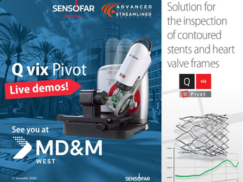 Sensofar stent and valve frame scanning system, in-booth demos!!