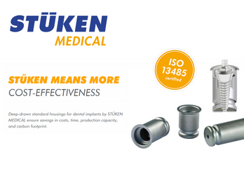 Deep-drawn standard components for dental implant packaging