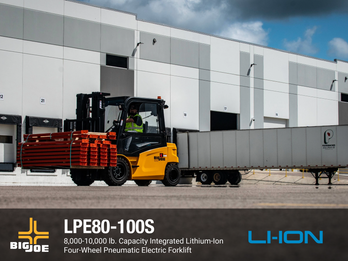 LPE80-100S Integrated Lithium-Ion Pneumatic Electric Forklift
