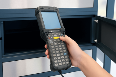 Smart charging lockers for scanners